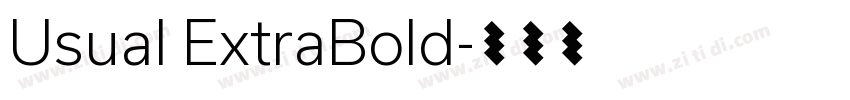 Usual ExtraBold字体转换